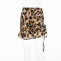 NUEVA MODA Mujeres para adultos Falda de leopardo Drawstring